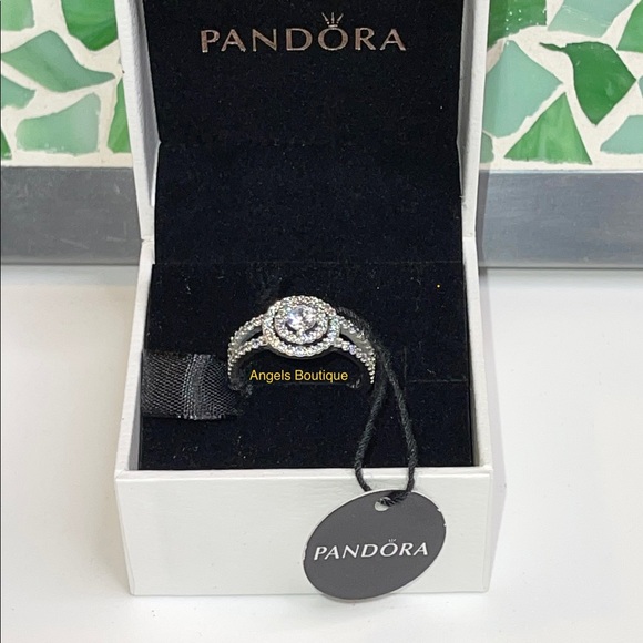 New Pandora Sparkling Double Halo Ring - Picture 5 of 5